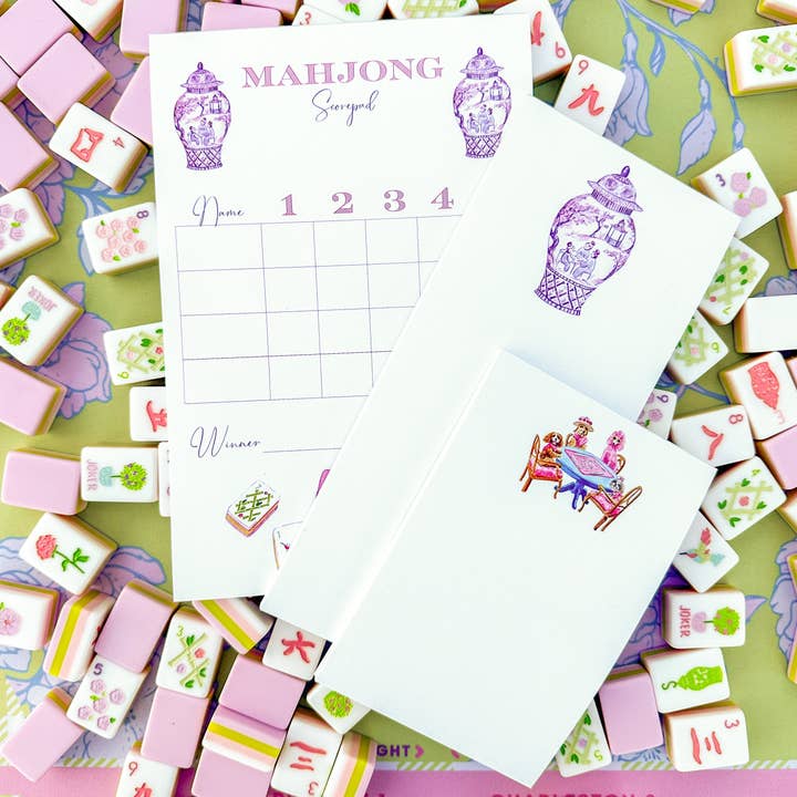 Taylor Paladino - Wholesale Notepad - Dogs Playing Mahjong Notepad