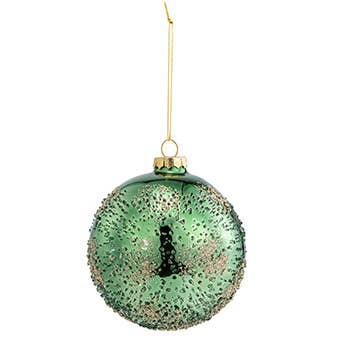 Napco - Wholesale Ornament - Ornament, Green Glitter Ball Item # 529520
