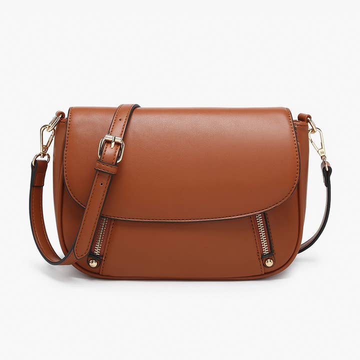 Jen & Co. - Wholesale Satchel - Women's - M2628 Lindsay Dual Zip Flapover Crossbody