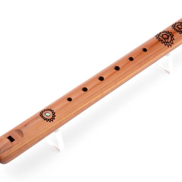 HALS Chakra Spirit Fløjte - G - Aromatisk Cedertræ for engroshandel hos High Spirits Flutes