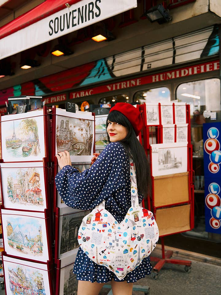 Tote taske med hjerteform fra Léopoldine Chateau for engroshandel hos Léopoldine Chateau