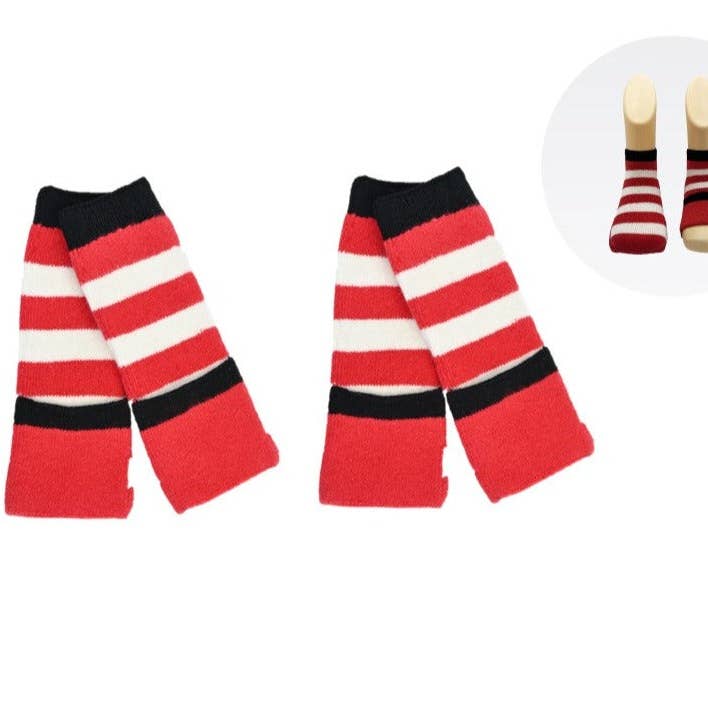 Calcetines antideslizantes sin costuras para niños - 2 pares - Rojo y blanco para venta al por mayor de Peekaboo Socks