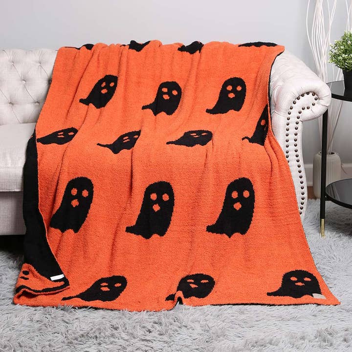 Sensibling Corp. - Wholesale Throw Blanket - Reversible Ghost Patterned Throw Blanket
4