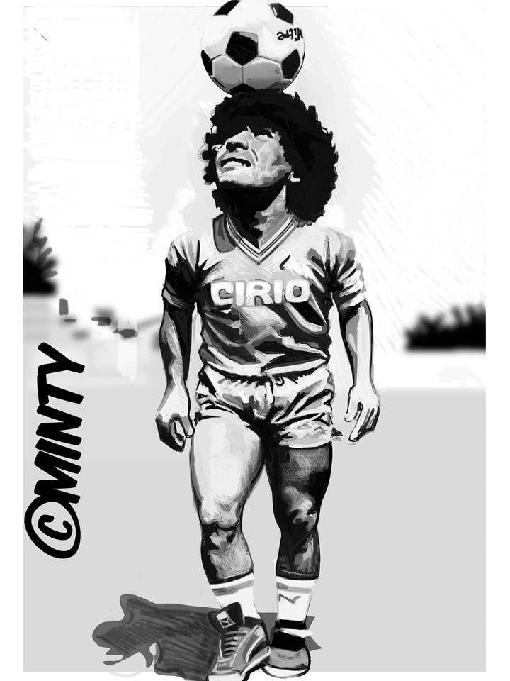 Impressão de Diego Maradona por atacado de A Guy Called Minty LTD