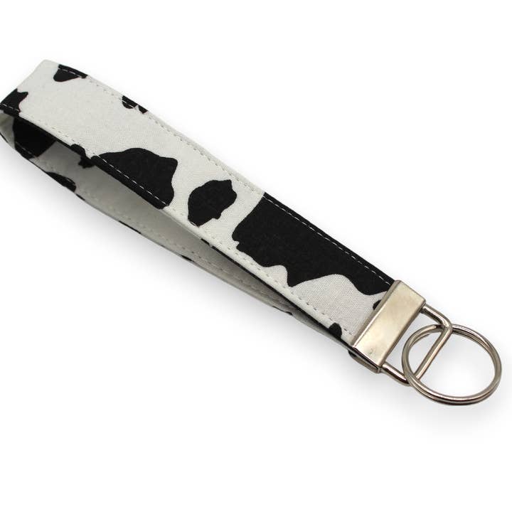 Cow print key fob | Cute cow print keychain for wholesale by Paper Chasing Collars Dog Accessories