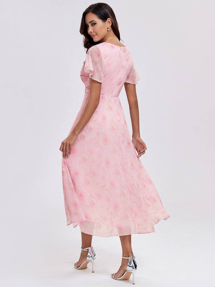 Ever-Pretty - Wholesale Dress – Women's - V-Neck Midi Chiffon Wedding Guest Dresses71