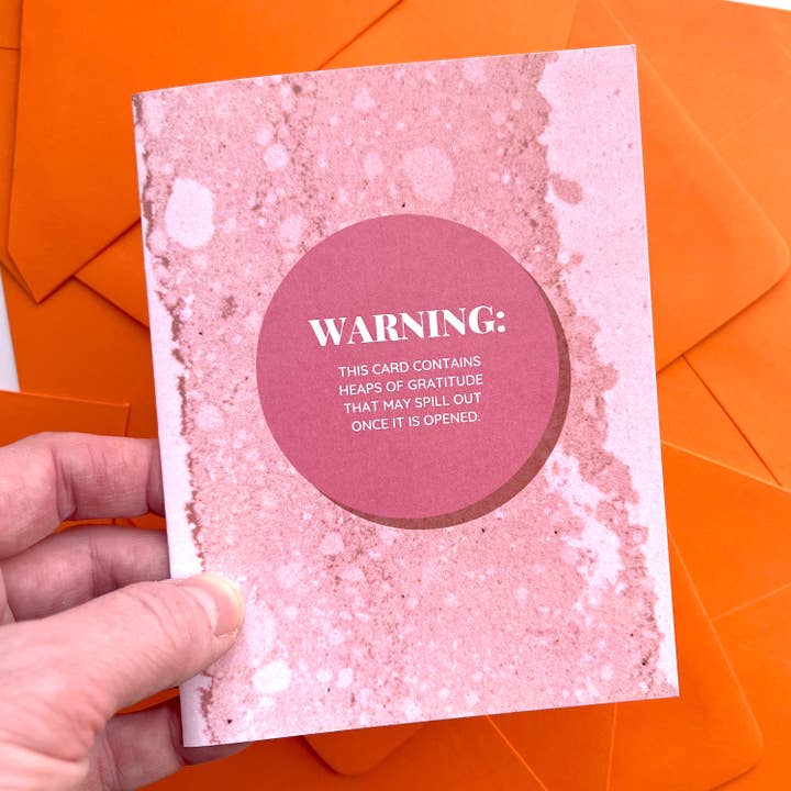 Carte d'avertissement de gratitude pour la vente par Fox Tail Design and Printing