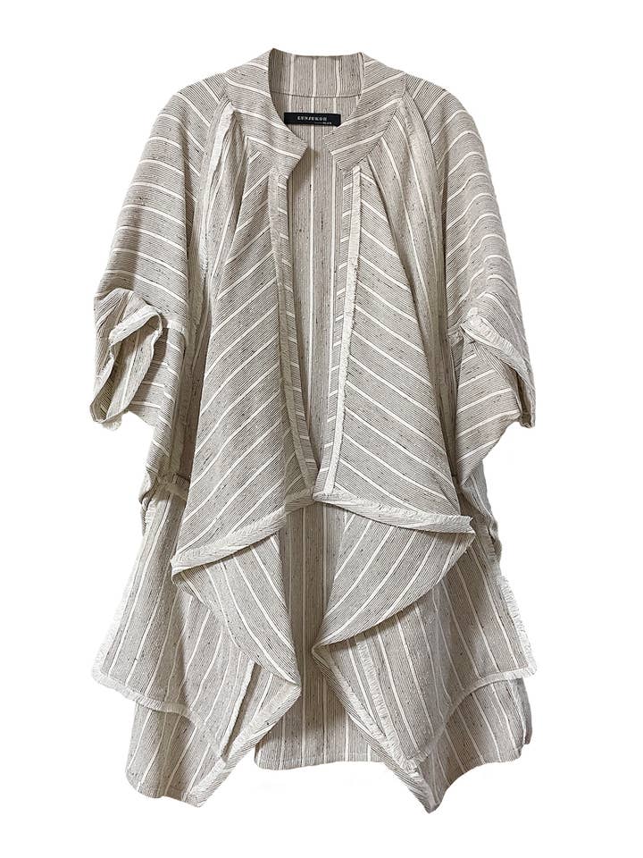 Handmade Fringe Stripe Cardigan for wholesale by EUNJUKOH