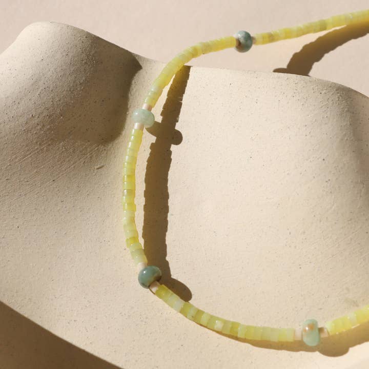 Sunlit Jade Necklace I Spring Jewelry for wholesale by Token Jewelry