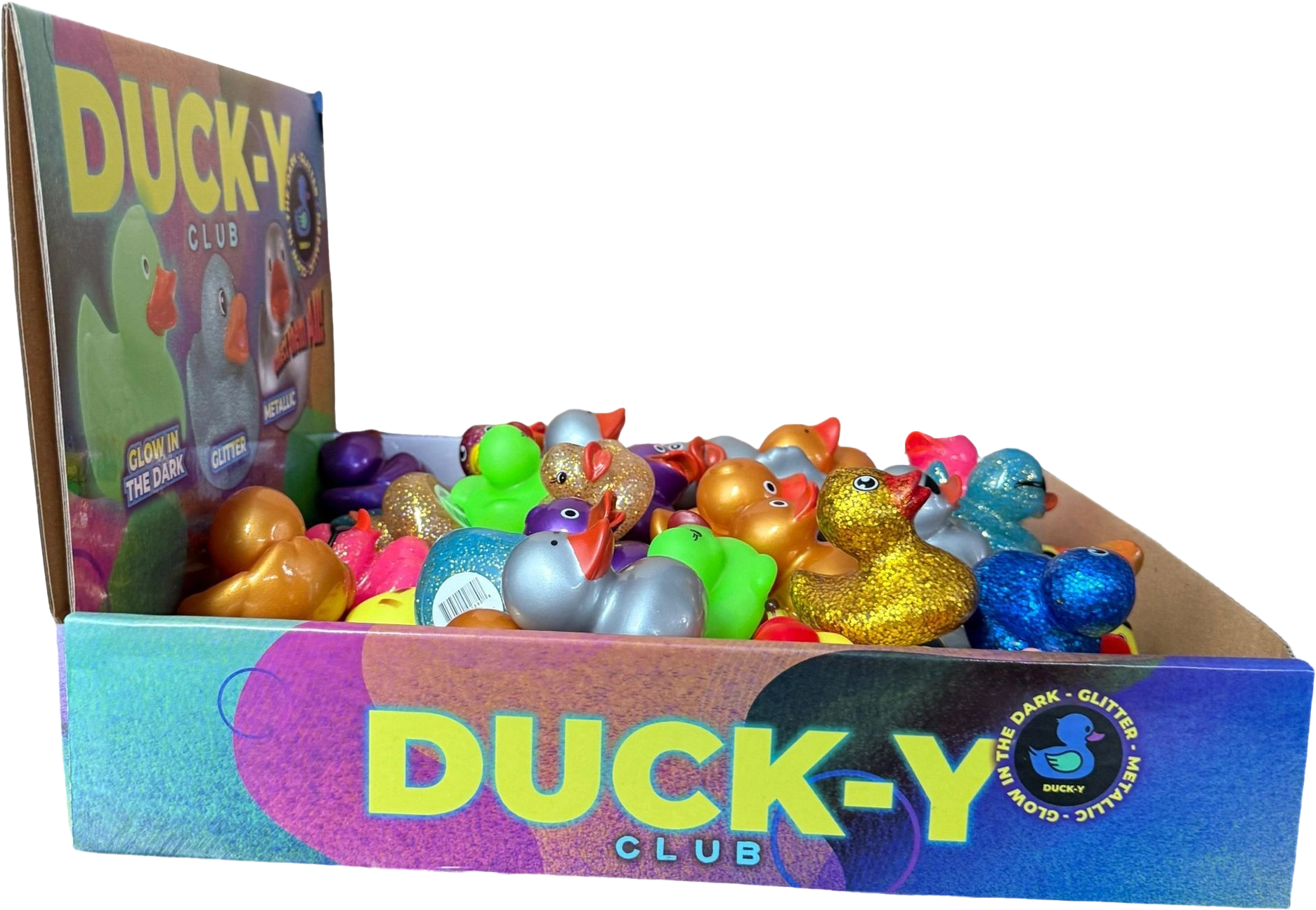 ET Products - Wholesale Retailer Display - Kids & Baby - Rubber Ducky Glow, Glitter & Metallic Asst 60-Unit Display1