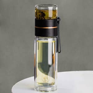 Double Wall Glass Tea Infuser Bottle Tea Tumbler With Infuser Portable Tea  Bottle For Loose Tea Travel Tea Mug With Strainer Dual-use Tea Cup 