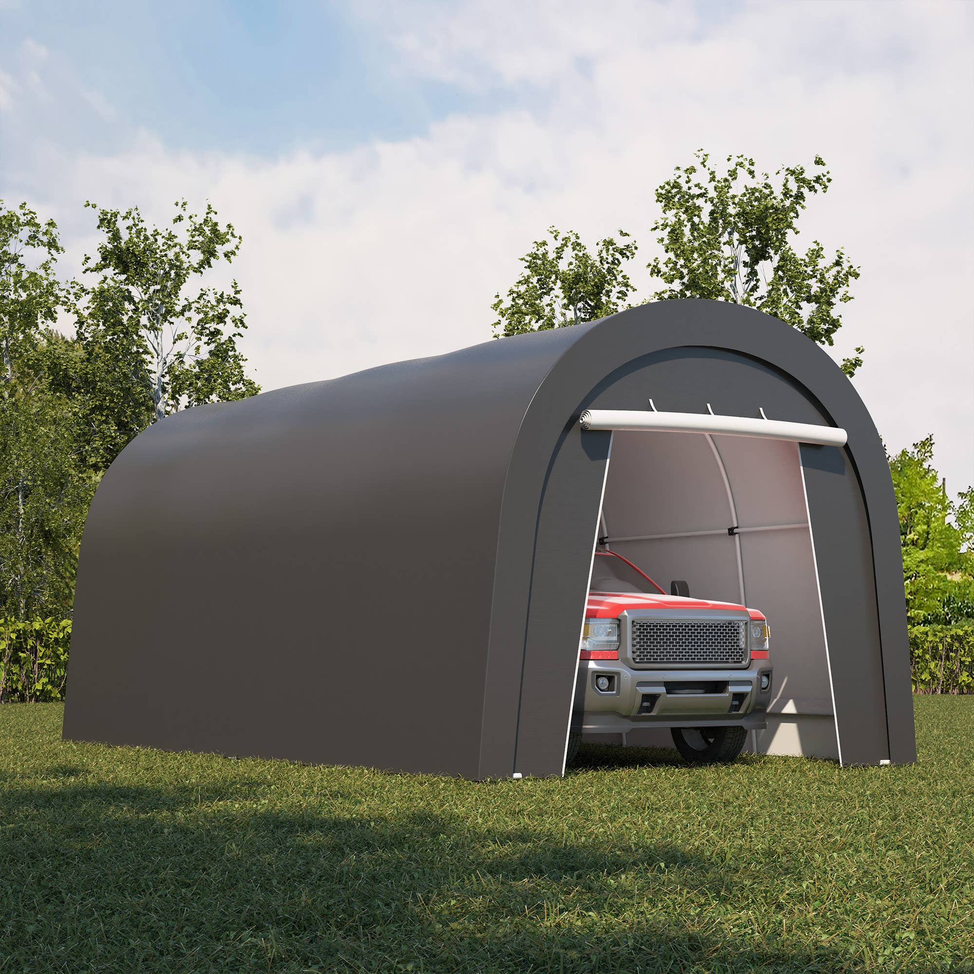 Heynemo - Wholesale Tent - Domed Carport, Portable Garage with 2 Roll up Doors1