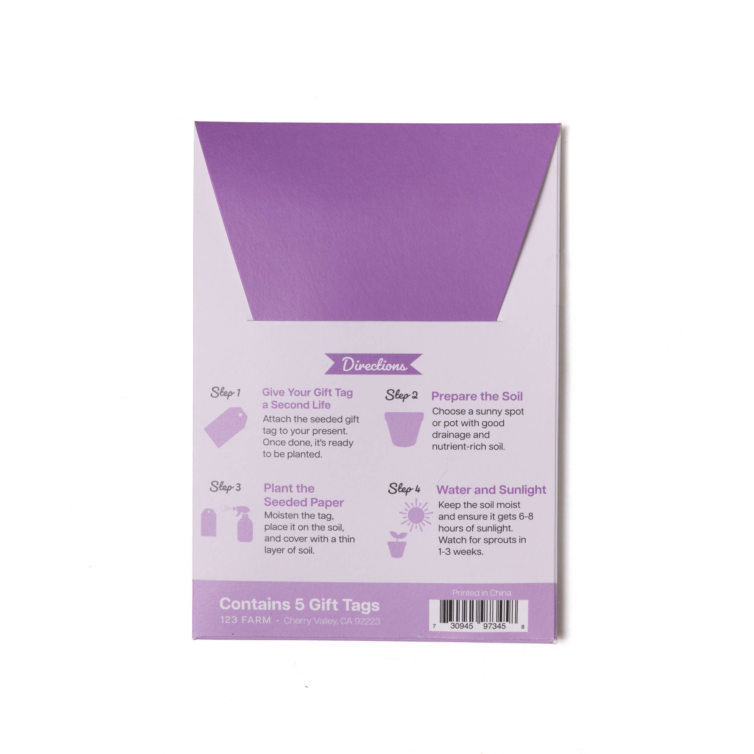 123 Farm - Wholesale Gift Tag - Plantable Seed Gift Tags - Vintage Seed Design, 5 Gift Tags16