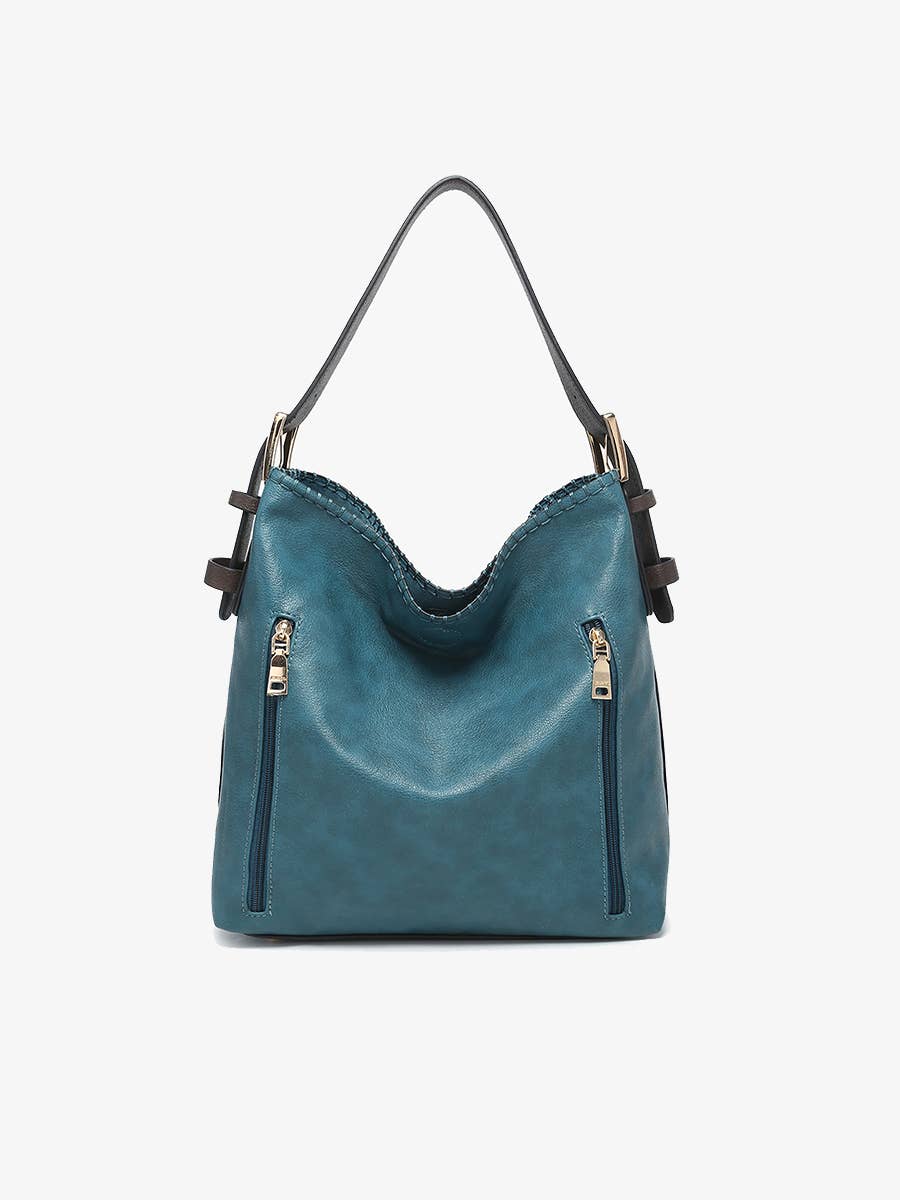 Jen & Co. - Wholesale Schoudertas - Dames - Jen & Co. M1816A Alexa 2-in-1 hobo tas met dubbele ritssluitingen15