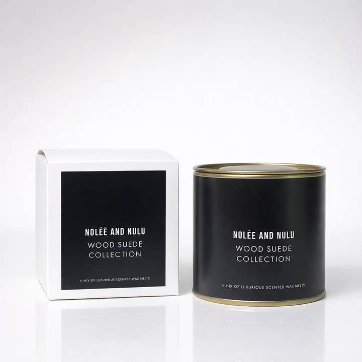 Wax Melts Mix Collezione Legno e Suede 140 grammi per la vendita all'ingrosso da parte di Nolée and Nulu