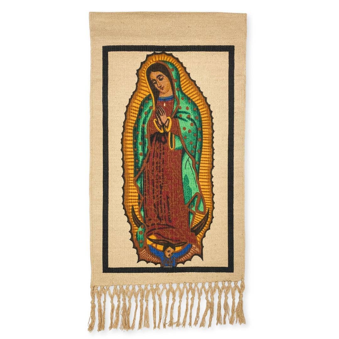 El Paso Saddleblanket - Wholesale Tapestry/Textile - 15" x 26" Guadalupe Wall hanging Patron Saint of Guadalupe0