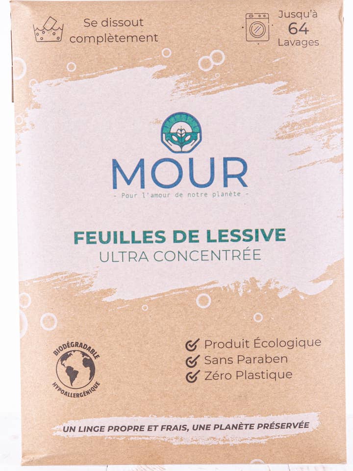 MOUR ECOLOGICAL LAUNDRY SHEETS 64 WASHES for wholesale by MOURGREEN