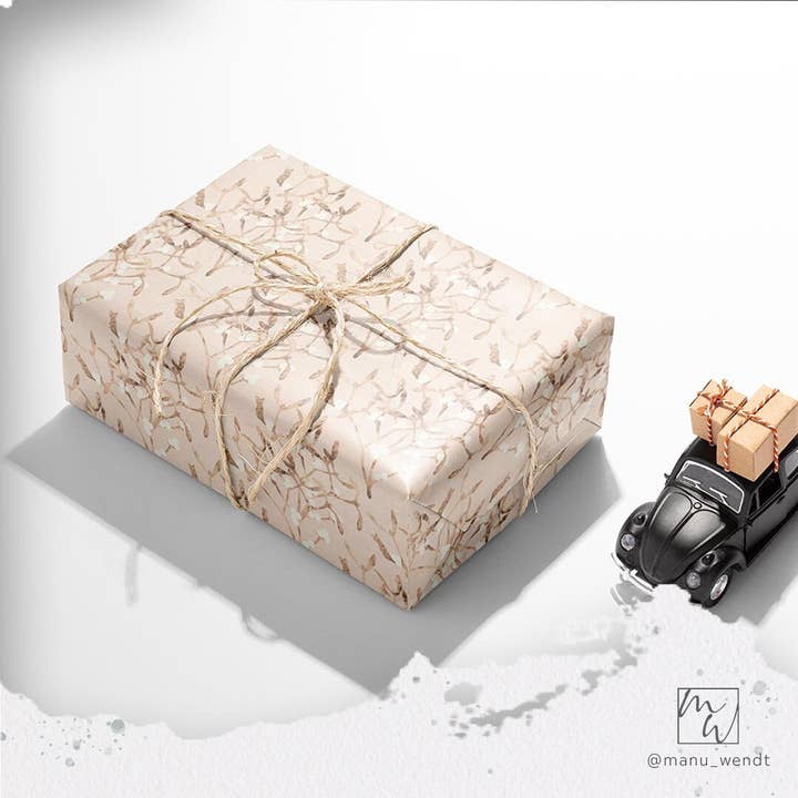 Geschenkpapier Mistelzweig für den Großhandel von Manu Wendt - Artwork & Illustration