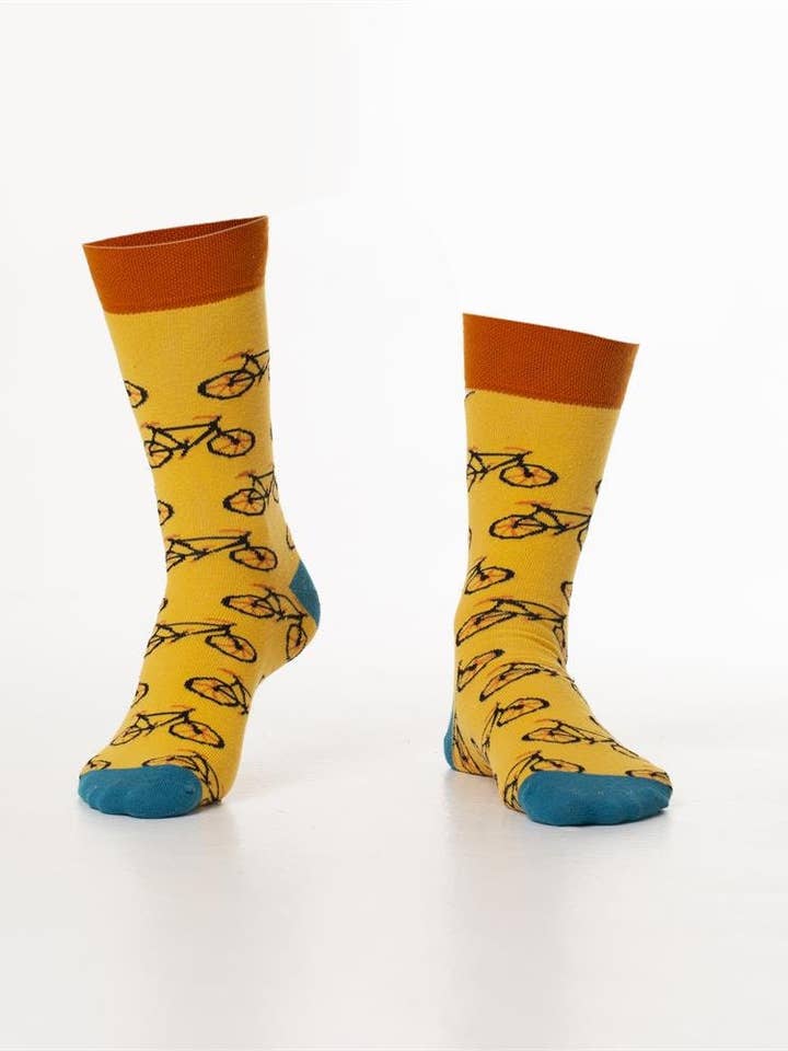 Calzini Regalo Bicicletta per Uomo / Calzini da Uomo / Calzini Divertenti per la vendita all'ingrosso da parte di Socksbros LTD