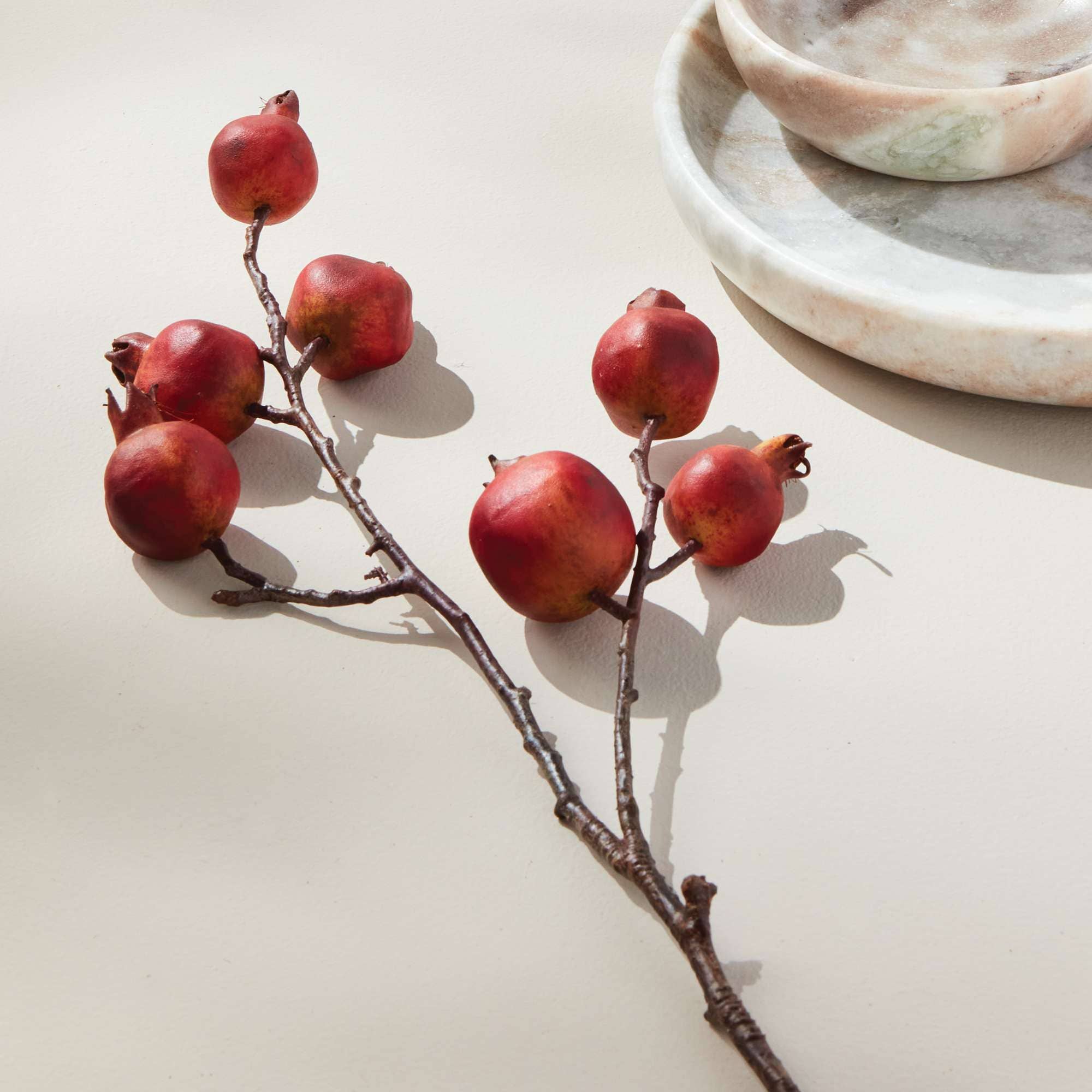 Napa Home & Garden - Wholesale Artificial Plant - Pomegranate Branch 21.5" - Red/Orange3