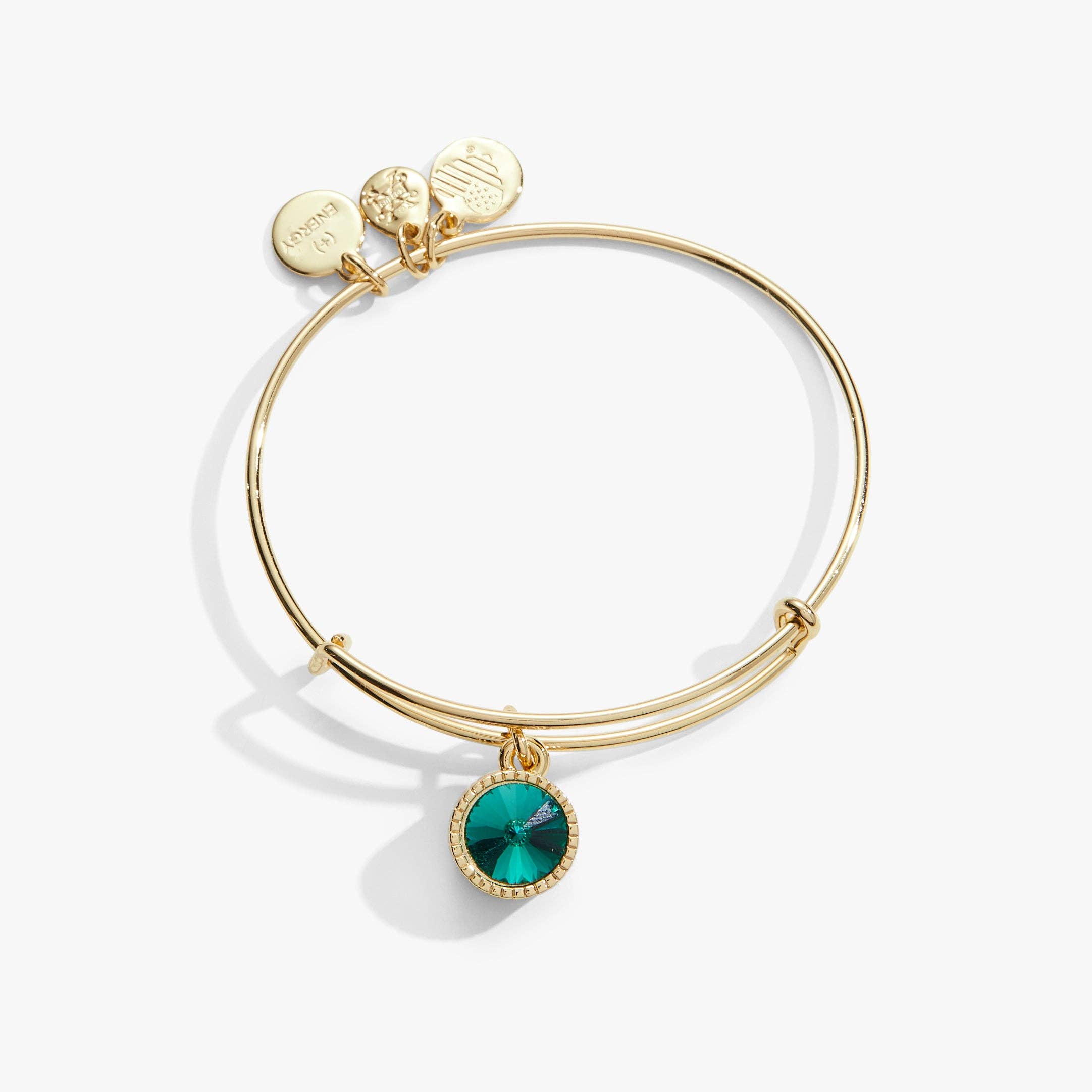 Alex and Ani - Wholesale Bangle Bracelet - May Birthstone Charm Bangle, Emerald3