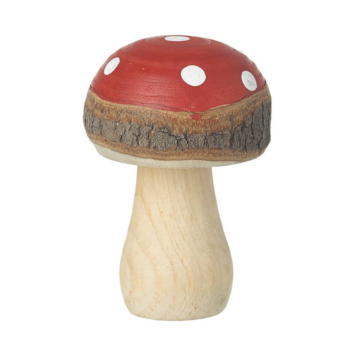 SML WOODEN RED SPOTTY TOP TOADSTOOL for wholesale by Heaven Sends