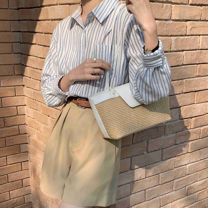 Pretty Persuasions – wholesale Shoulder bag – women's – P25036 Long Straw Shoulder Bag9