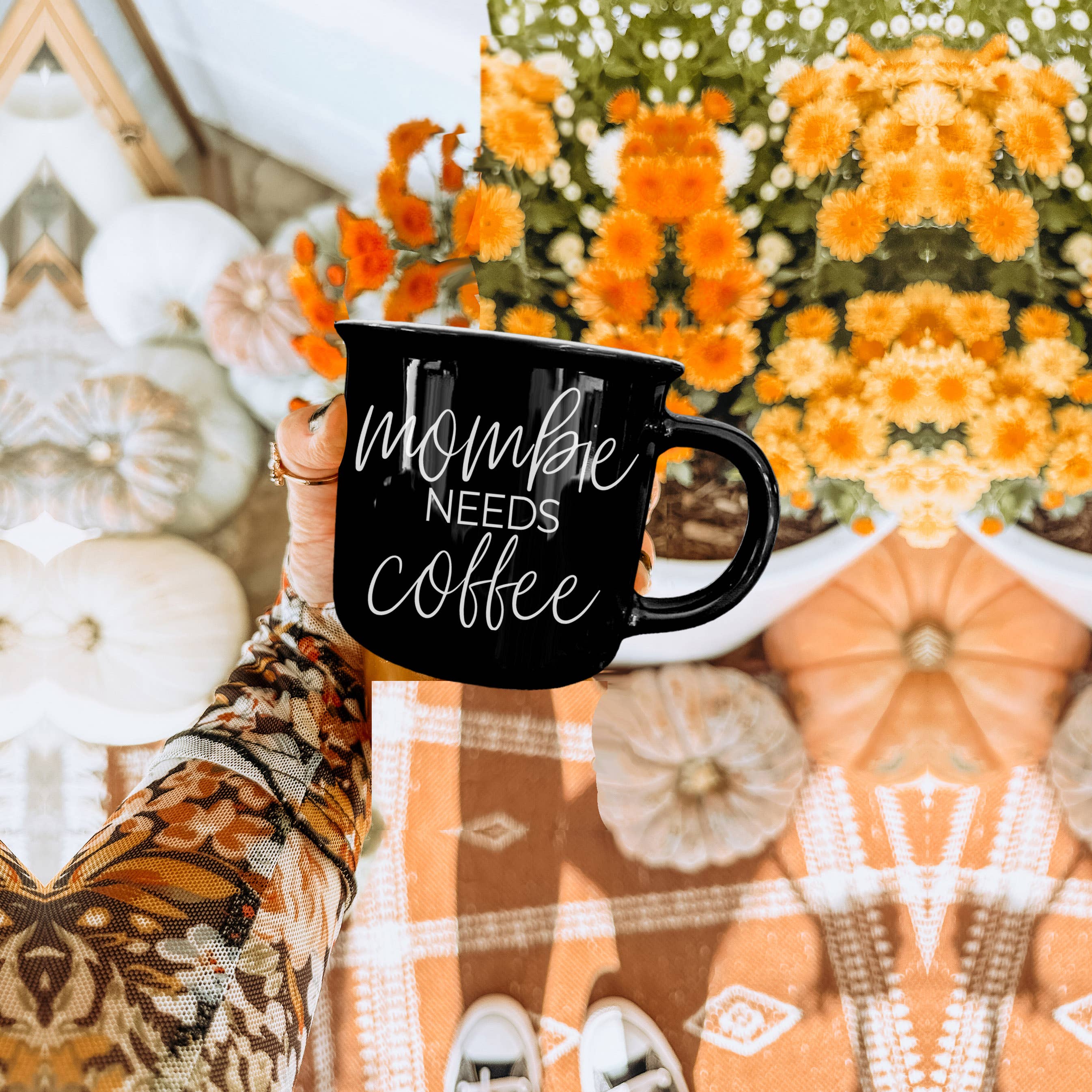 Gia Roma - Wholesale Coffee Mug - Fall Mugs Funny, Orange & Brown Halloween Coffee Cup Ceramic78