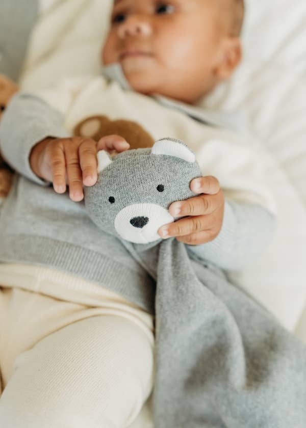 Viverano Organics - Vendita all'ingrosso Copertina doudou - Neonati - Bear - Coperta di sicurezza biologica Baby Lovey, tessuto per coccole2