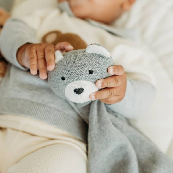 Viverano Organics - Vendita all'ingrosso Copertina doudou - Neonati - Bear - Coperta di sicurezza biologica Baby Lovey, tessuto per coccole2