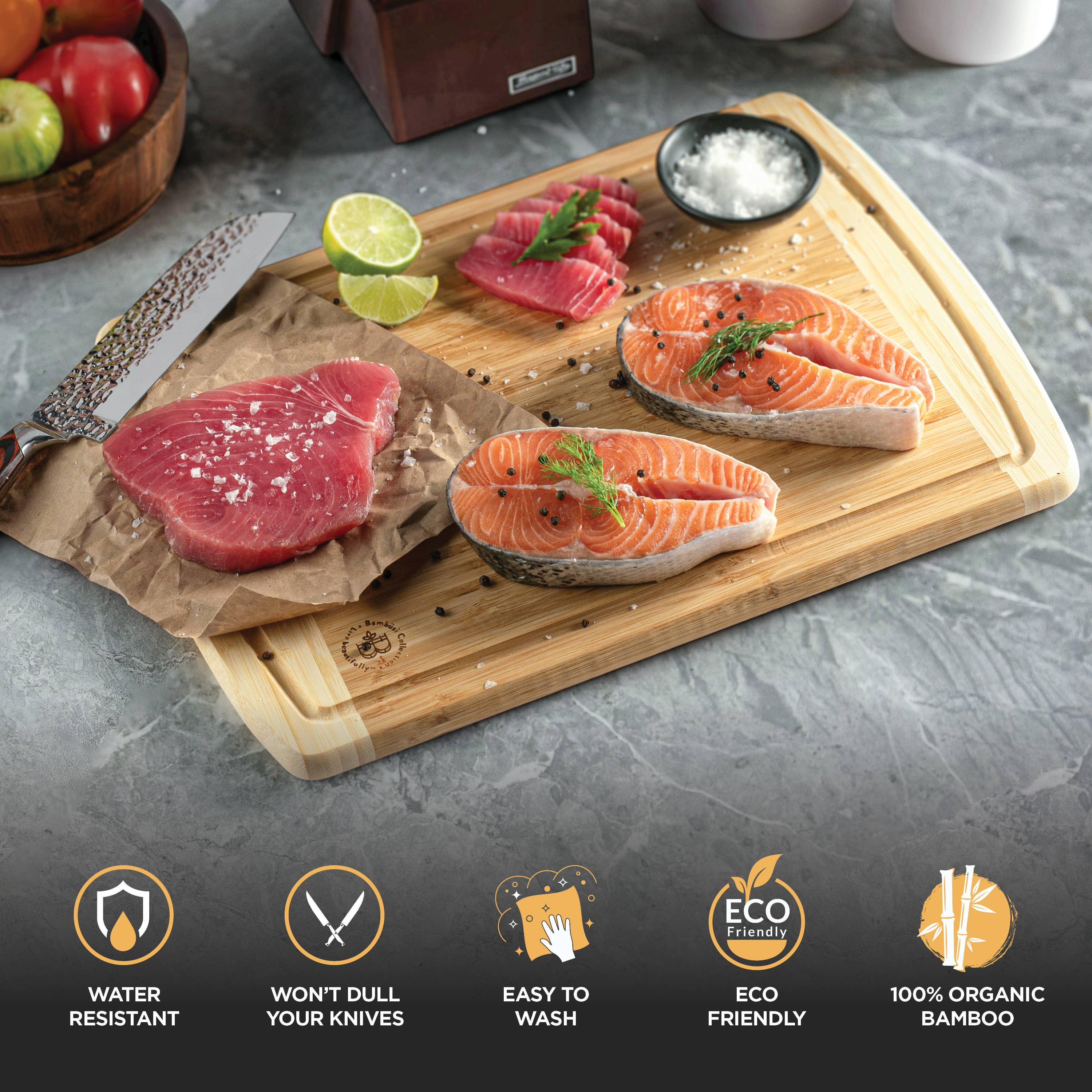 Bambusi - Wholesale Cutting Board - Organic Bamboo Wood Cutting Board with Groove4