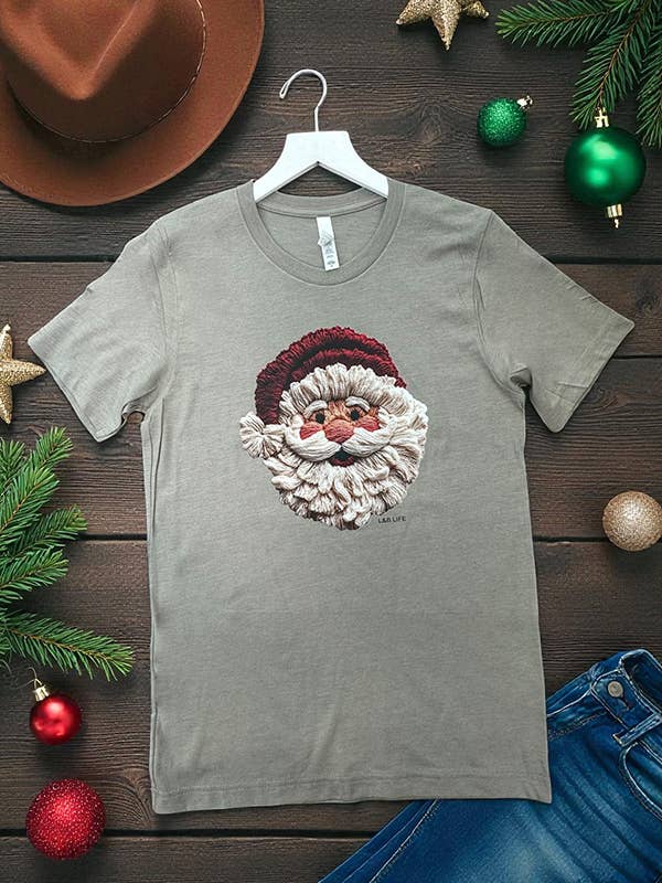 BC DTF YARN SANTA TEES, TSHIRTS, T-SHIRTS, for wholesale by L&B Life