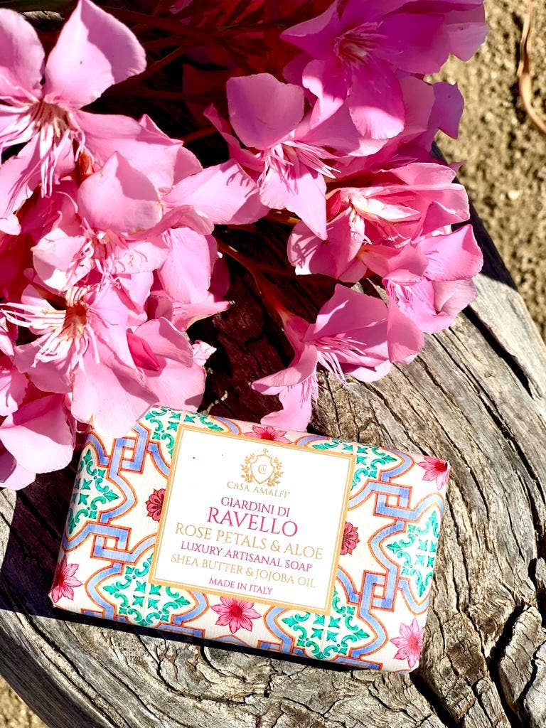 Casa Amalfi - Wholesale Bar Soap - Giardini Di Ravello Rose Petals & Aloe Bar Soap1