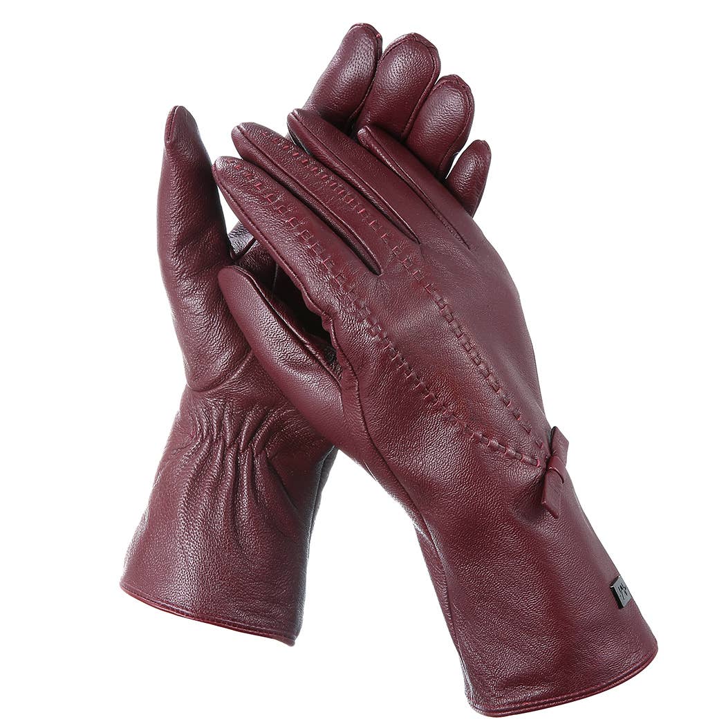 Mio Marino - Wholesale Gloves - Men's - Bow Design Leather Gloves0