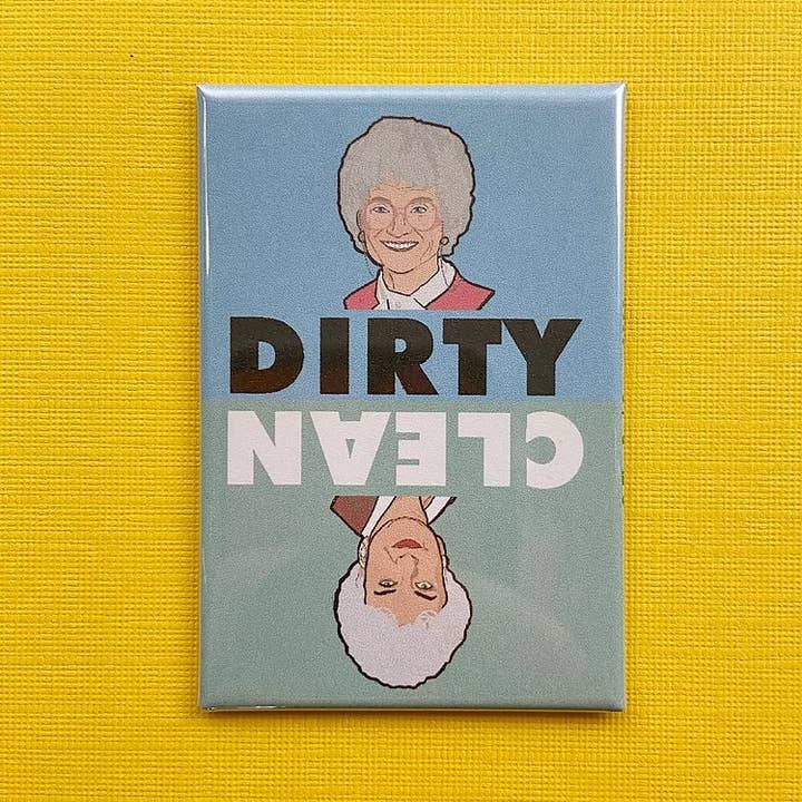 The Red Swan Shop - Wholesale Magnet - “Dorothy and Sophia” Dirty/Clean Dishwasher Magnet2