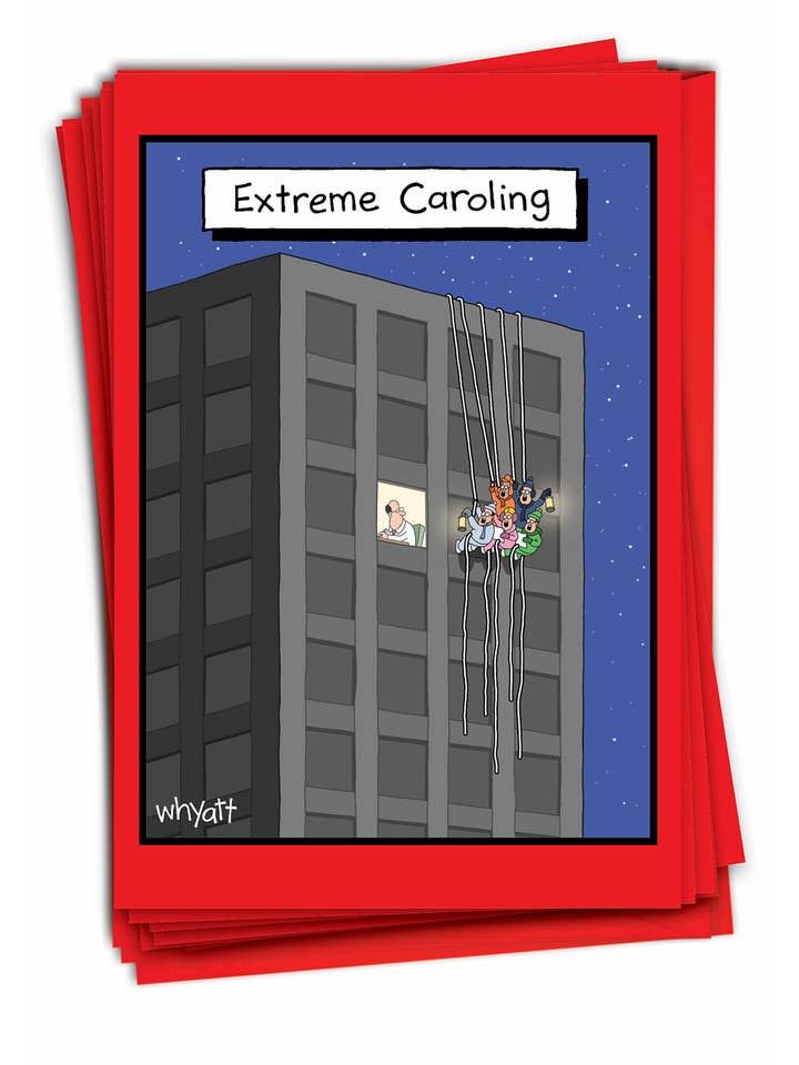 Boîte de 12 cartes de Noël - Extreme Caroling pour la vente par NobleWorks