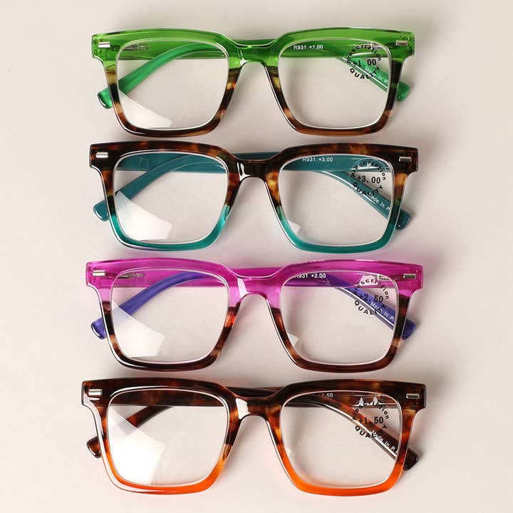 12 COULEURS ASSORTIES Lunettes de lecture mixtes couleur léopard en vente sur Faire2