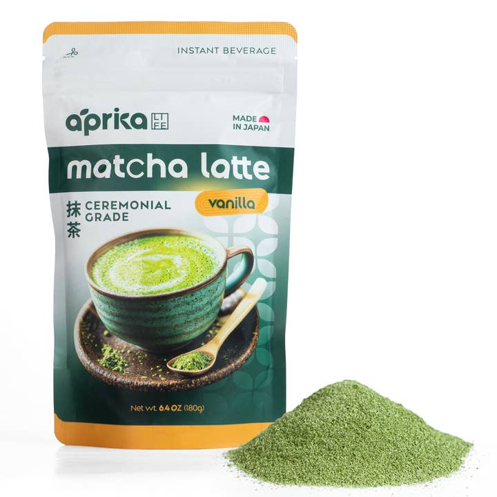 Mistura em Pó para Matcha Latte com Sabor Natural a Baunilha, 180g por atacado de Aprikalife