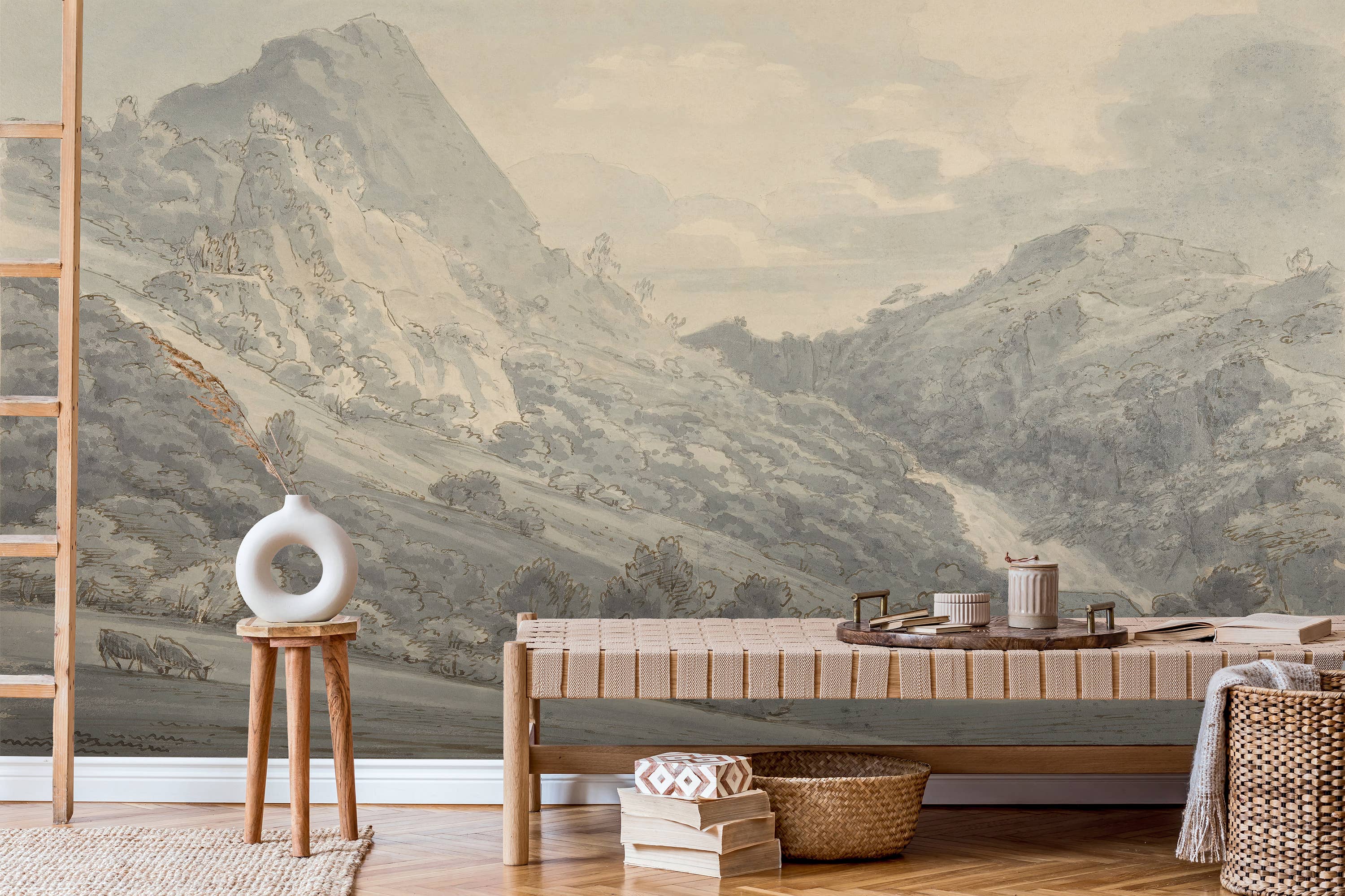 SimurgWallArts - Wholesale Wallpaper - Vintage Landscape Wallpaper,Forest Peel and Stick Wall Mural4