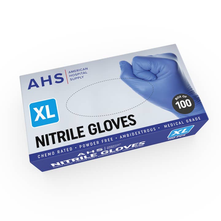 American Hospital Supply - Wholesale Cleaning Gloves - AHS Disposable Nitrile Exam Gloves, 3.5 MM, Chemo-Rated6