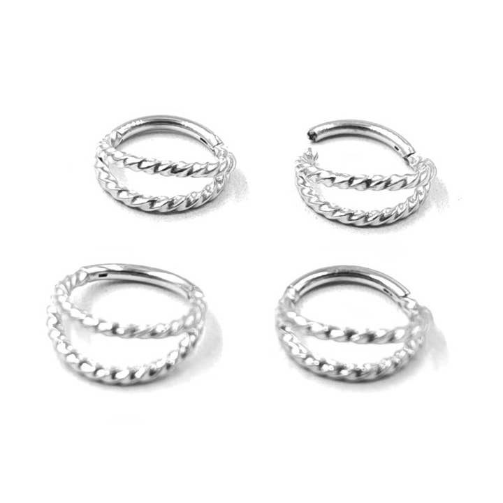 Anel de aço trançado piercing por atacado de MYLENE ET FELIX