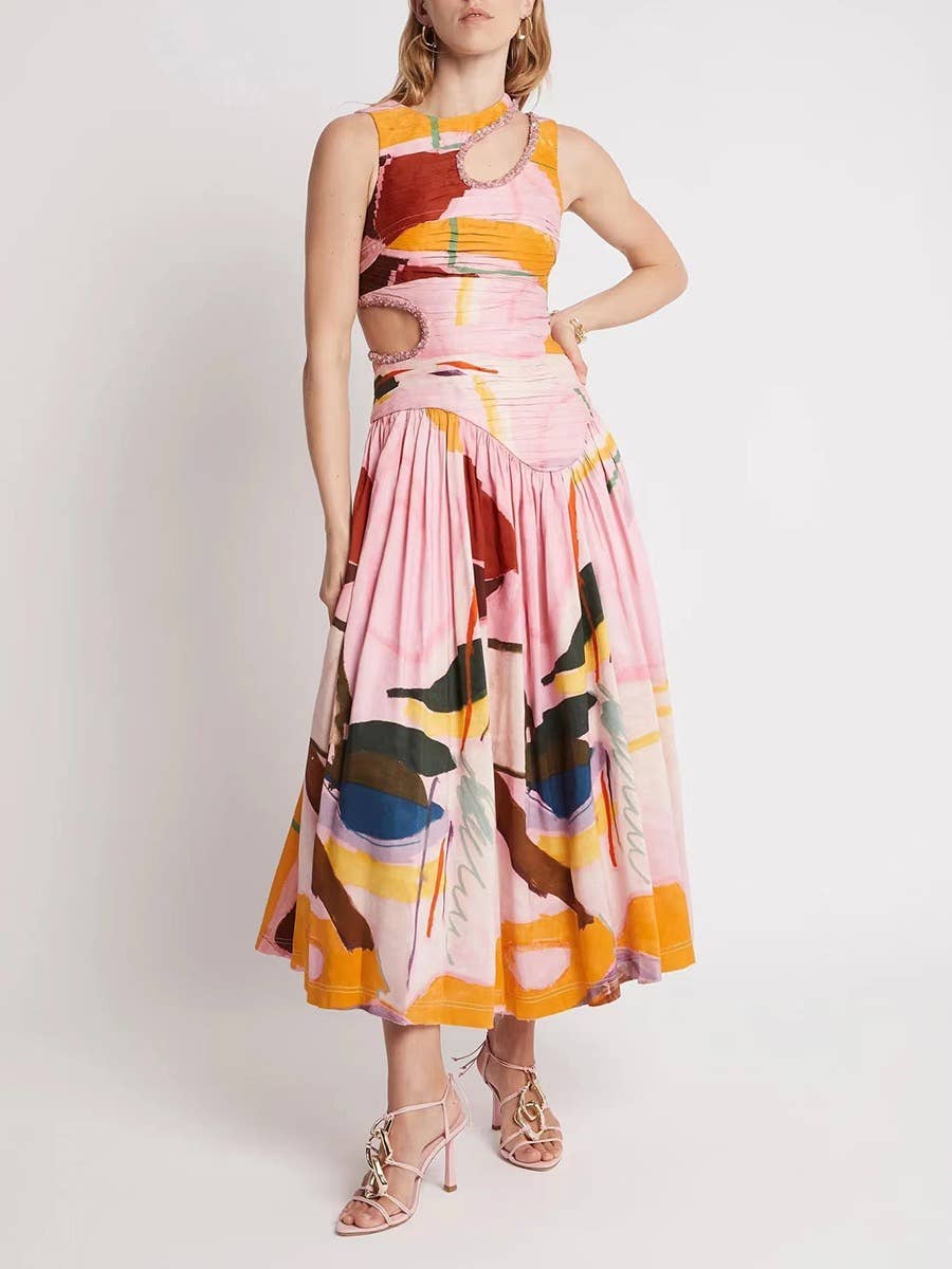 Productseeker - Vendita all'ingrosso Vestito - Donna - DR0137 Spring Elegance: abito sottile e plissettato senza maniche20