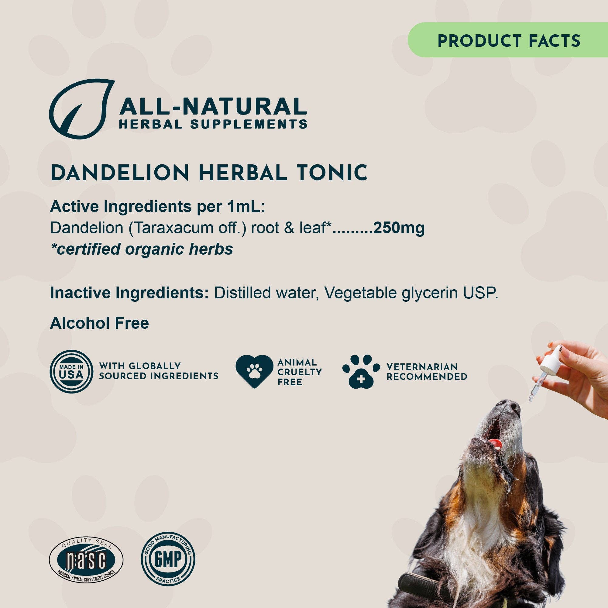 Animal Essentials - Wholesale Pet Supplement - Cat/Dog - Dandelion Single Herb Tonic | Supports Healthy Liver Function6