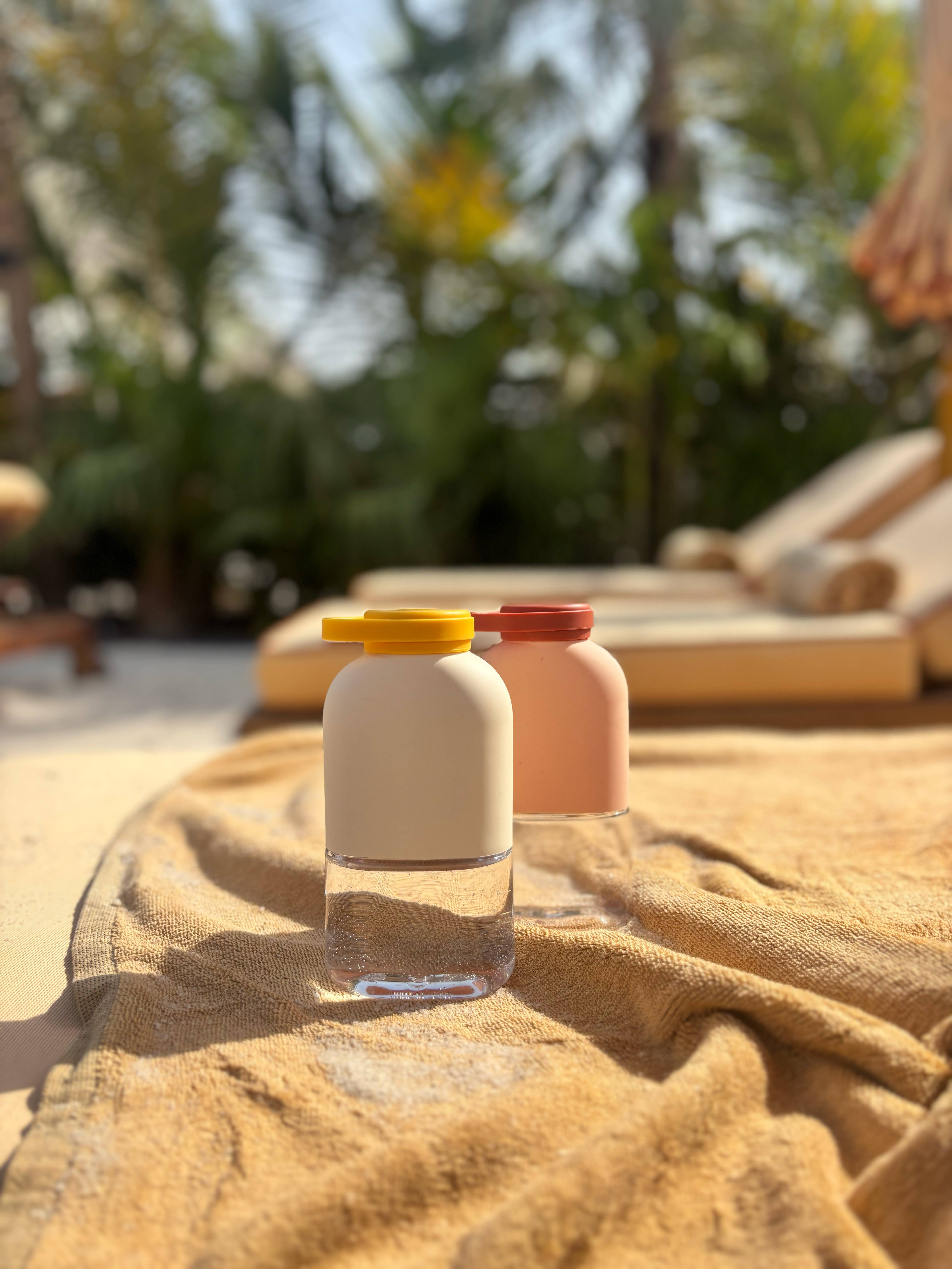 EKOBO - Wholesale Waterfles - Slanke Tritan drinkfles 350 ml - Blush & Terracotta2