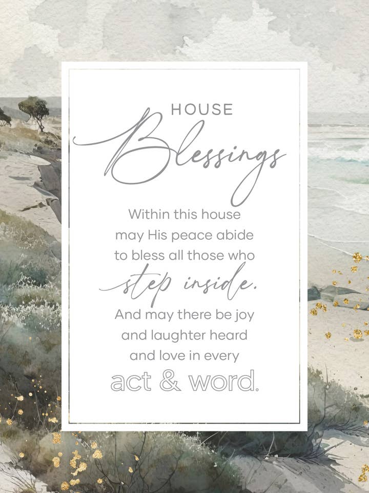 House Blessings - Targhe per uso quotidiano 6X9 per la vendita all'ingrosso da parte di Dexsa