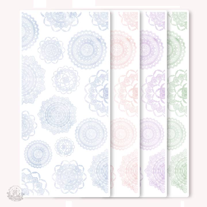 Esenciales - Pegatinas de blondas en acuarela (EJ61 62 63 64) para venta al por mayor de Hello Petite Paper