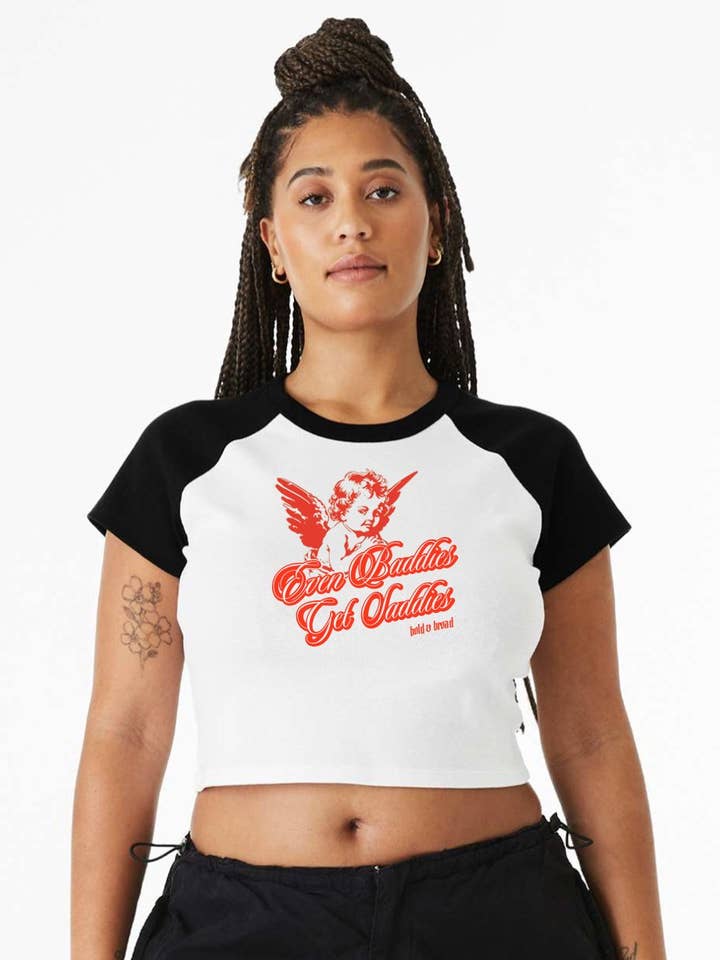 Bold & Broad - Wholesale Screen Printed T-Shirt - Women's - Angel Jawn Baby Tee1