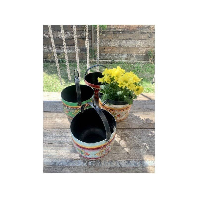 Paloma Black (Casa Natura Design, S.L.) - Wholesale Plant Pot - Traditional Hand Painted Metal Cooking Pot Ideal For Plant4