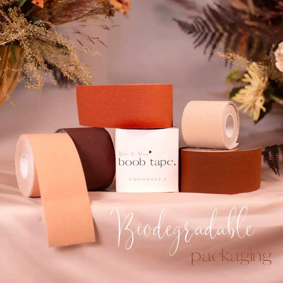 Emporella – Engroshandel Brysttape - Dame – Sortbrun Brystbånd fra Emporella | Brude-, Aftentøj11