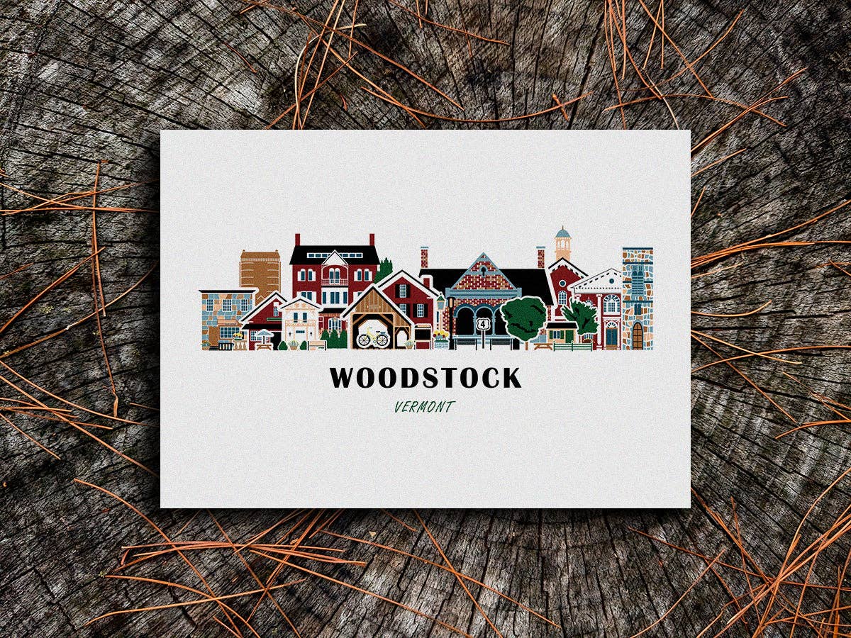 Soijen Illustrations - Wholesale Art Print - Woodstock Vermont Cityscape Print